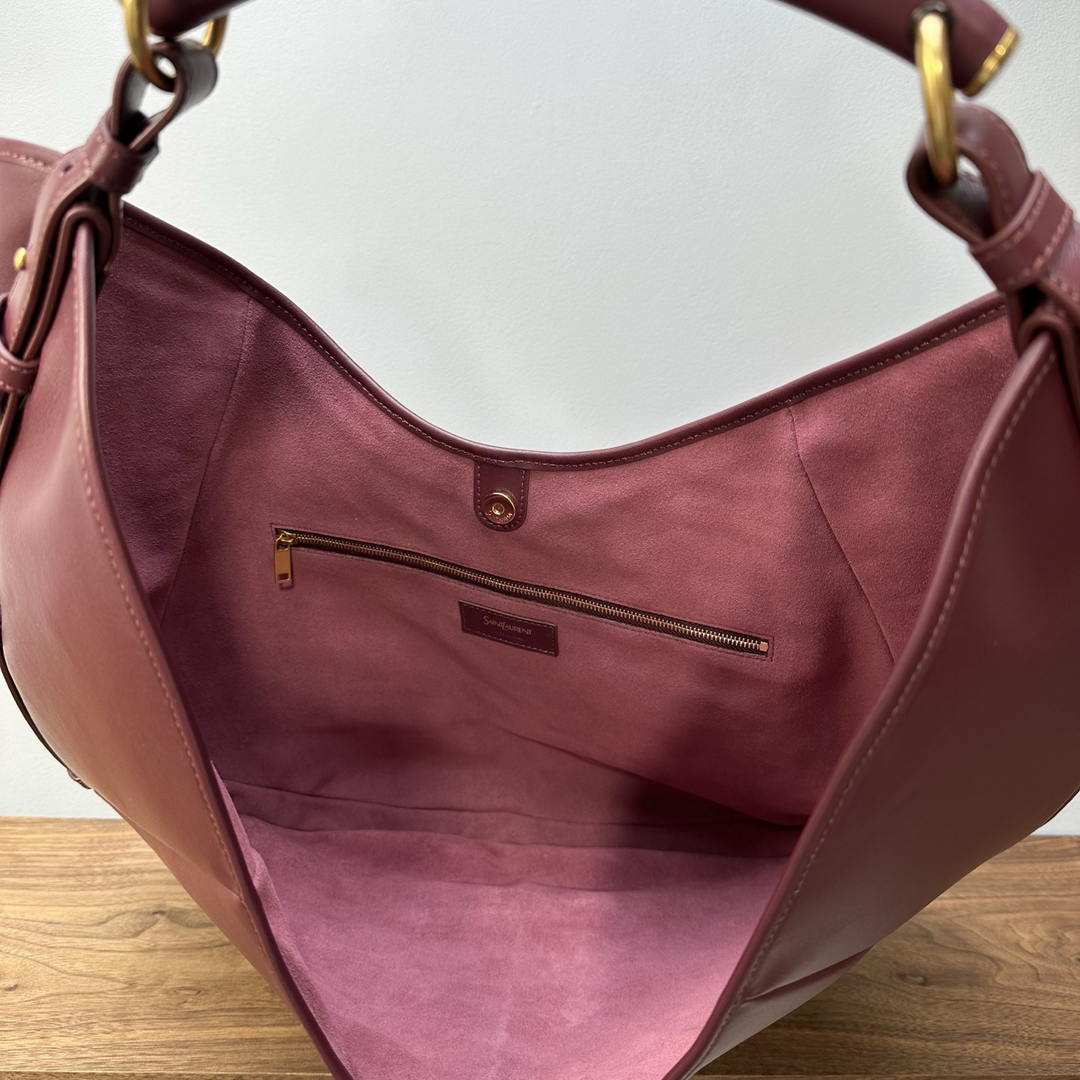 Saint Laurent YSL 862029 MOMBASA medium in leather Wine Red