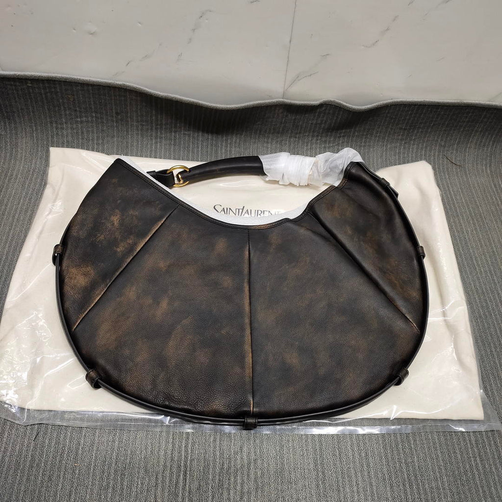 Saint Laurent YSL 862029 MOMBASA medium in vintage leather DARK OAK