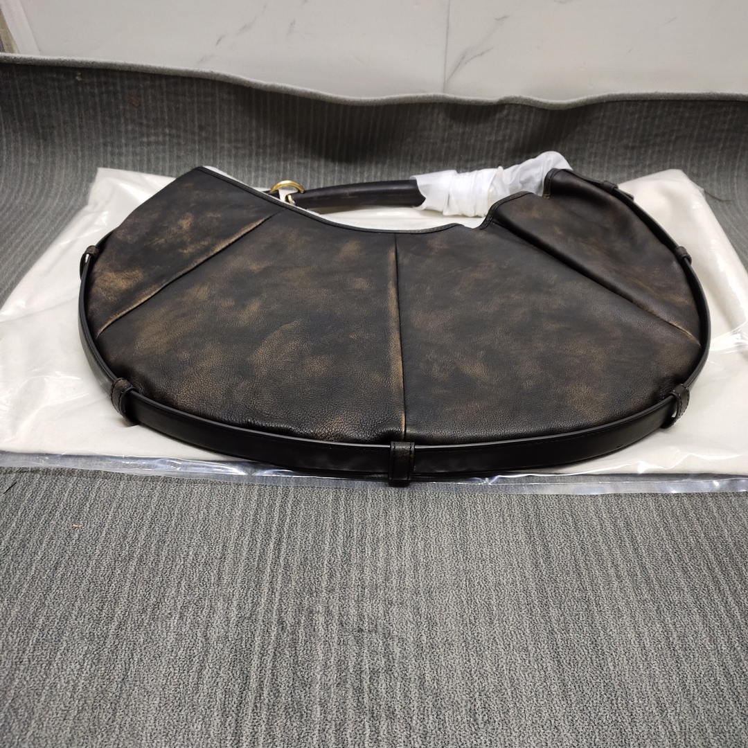 Saint Laurent YSL 862029 MOMBASA medium in vintage leather DARK OAK - Default Title - View 3