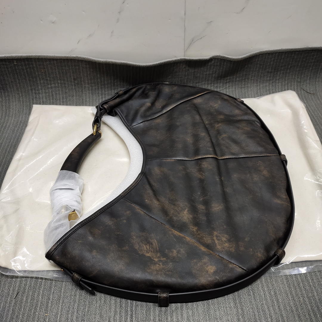 Saint Laurent YSL 862029 MOMBASA medium in vintage leather DARK OAK - Default Title - View 5
