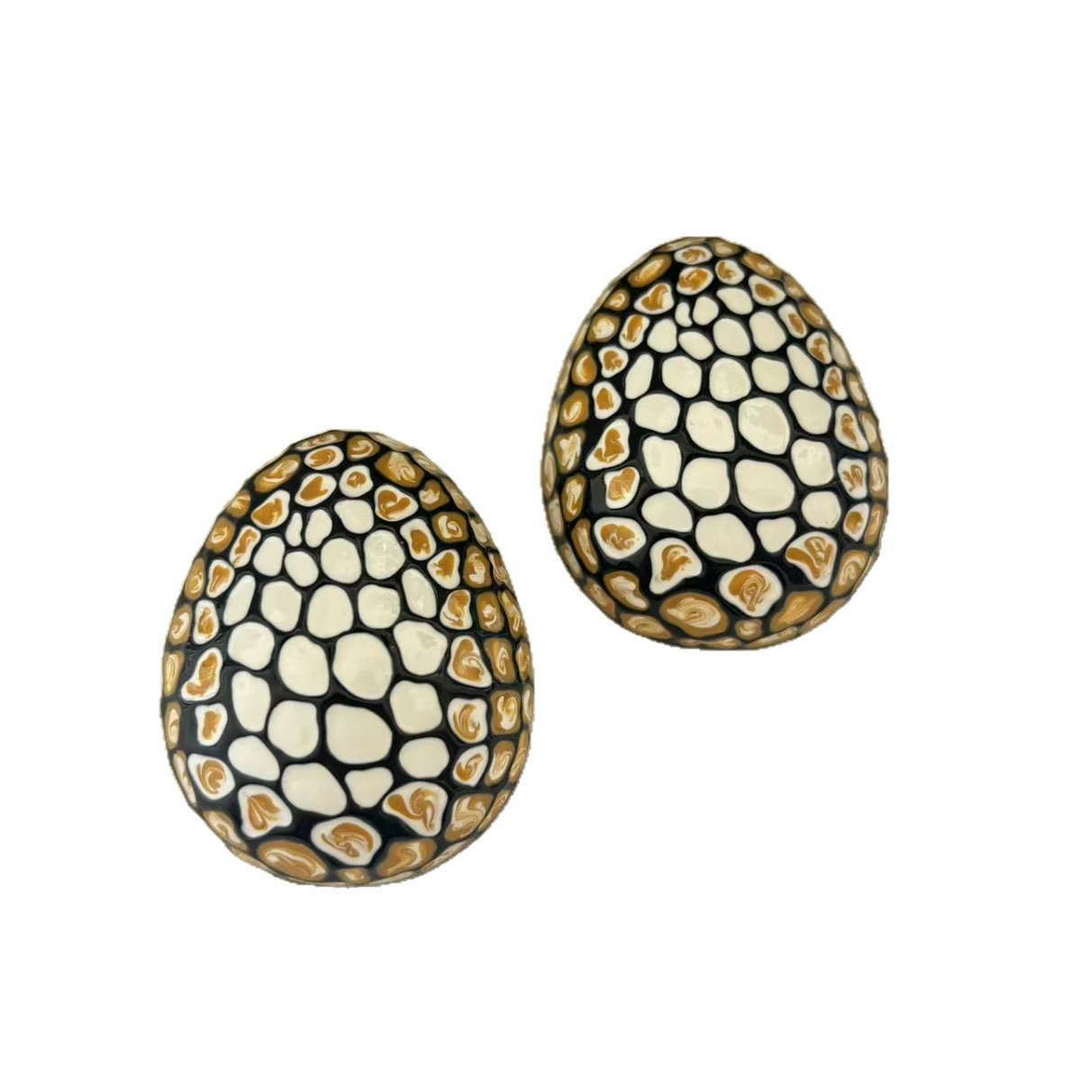 Schiaparelli Enamel Earrings S9523