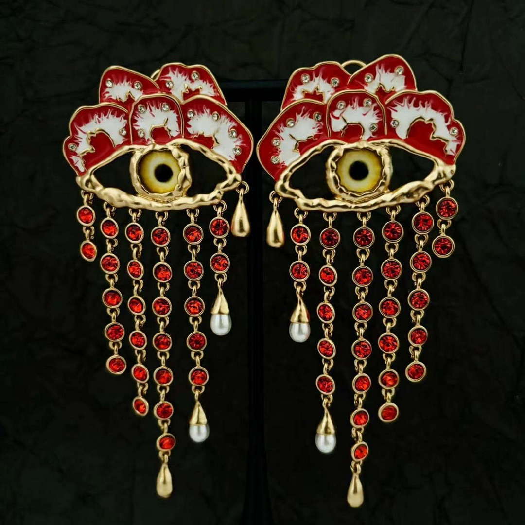 Schiaparelli European Vintage Earrings S9520 - Default Title - View 1