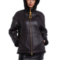 Schiaparelli Shearling hooded zip-up jacket SCH80001