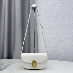 Small Dior Médaillon Flap Bag M3919QDWP_M900 White Grained Calfskin - Default Title - View 1