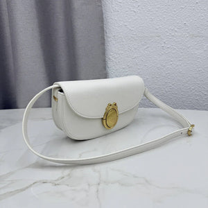Small Dior Médaillon Flap Bag M3919QDWP_M900 White Grained Calfskin - Default Title - View 2