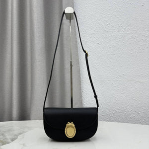 Small Dior Médaillon Flap Bag M3919QDWP_M900 Black Grained Calfskin - Default Title - View 1