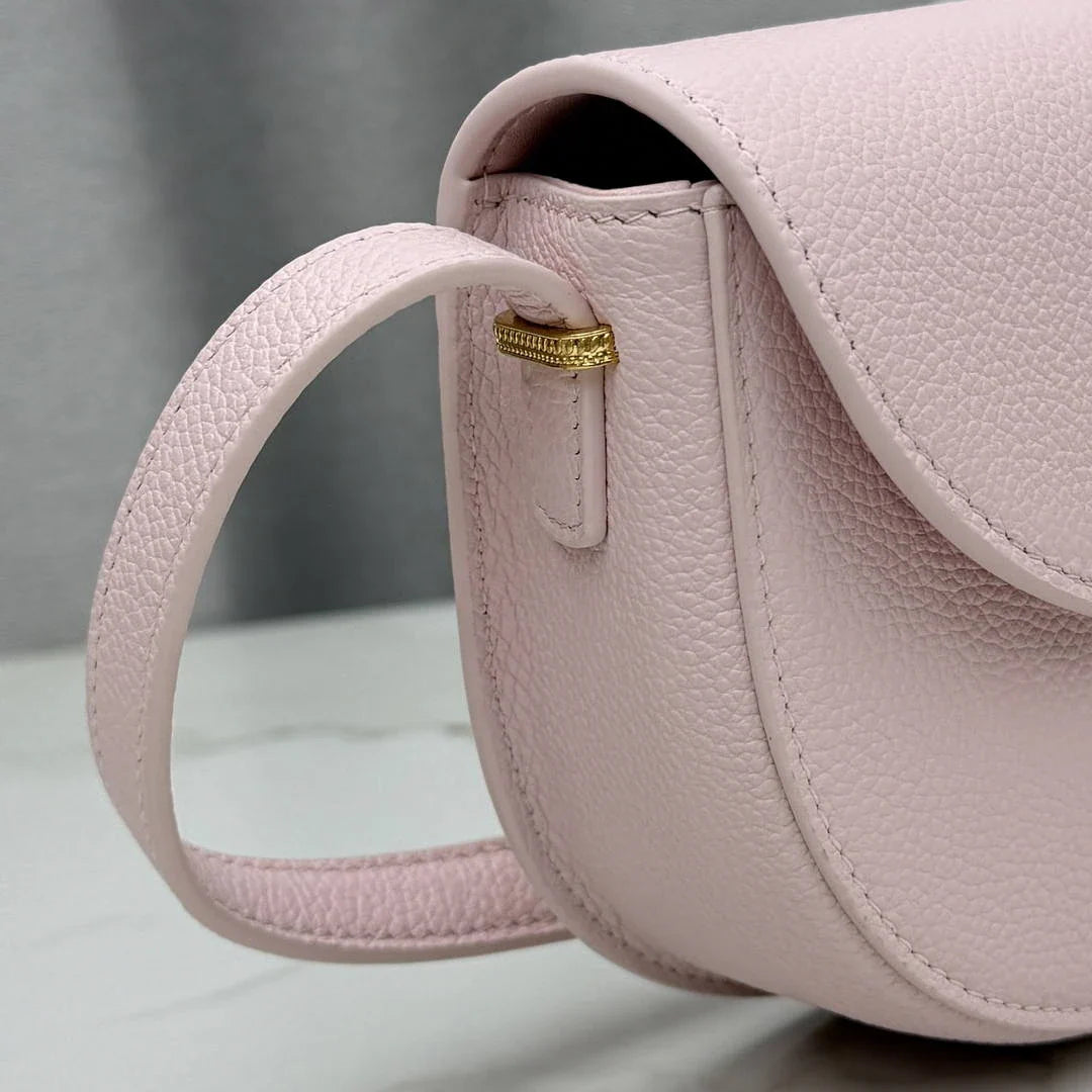 Small Dior Médaillon Flap Bag M3919QDWP_M900 Pink Grained Calfskin - Default Title - View 3