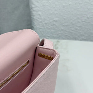 Small Dior Médaillon Flap Bag M3919QDWP_M900 Pink Grained Calfskin - Default Title - View 7