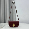 Small Dior Médaillon Flap Bag M3919QDWP_M900 Wine Red Grained Calfskin - Default Title - View 1