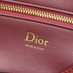 Small Dior Médaillon Flap Bag M3919QDWP_M900 Wine Red Grained Calfskin - Default Title - View 9