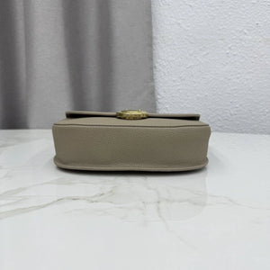 Small Dior Médaillon Flap Bag M3919QDWP_M900 Elephant Gray Grained Calfskin - Default Title - View 6