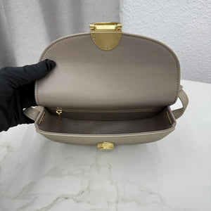 Small Dior Médaillon Flap Bag M3919QDWP_M900 Elephant Gray Grained Calfskin - Default Title - View 8