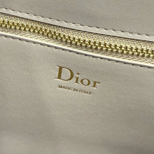 Small Dior Médaillon Flap Bag M3919QDWP_M900 Elephant Gray Grained Calfskin - Default Title - View 9