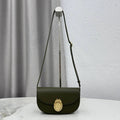Small Dior Médaillon Flap Bag M3919QDWP_M900 Olive Green Grained Calfskin - Default Title - View 1