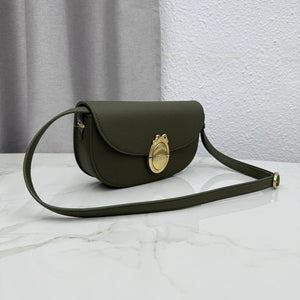 Small Dior Médaillon Flap Bag M3919QDWP_M900 Olive Green Grained Calfskin - Default Title - View 2