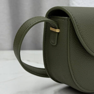 Small Dior Médaillon Flap Bag M3919QDWP_M900 Olive Green Grained Calfskin - Default Title - View 3