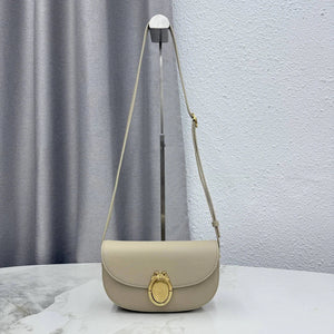 Small Dior Médaillon Flap Bag M3919QDWP_M900 Camel Beige Grained Calfskin - Default Title - View 1