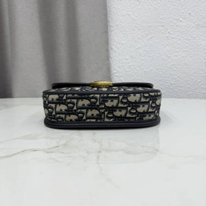 Small Dior Médaillon Flap Bag M3919QDWP_M900 Blue Dior Oblique Jacquard - Default Title - View 6