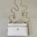 Chanel Small Vanity with chain AP5346 White