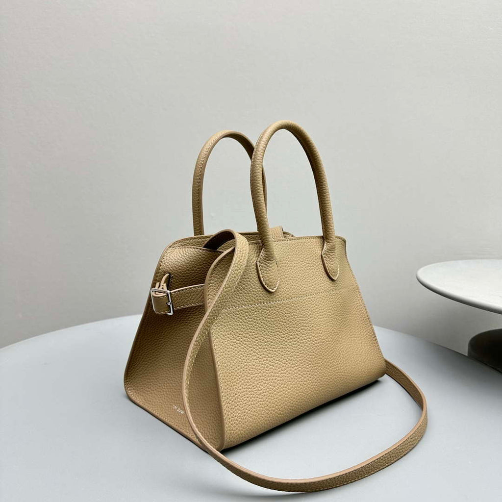 The Row Calfskin Soft Margaux 10 Bag THR153678 Apricot