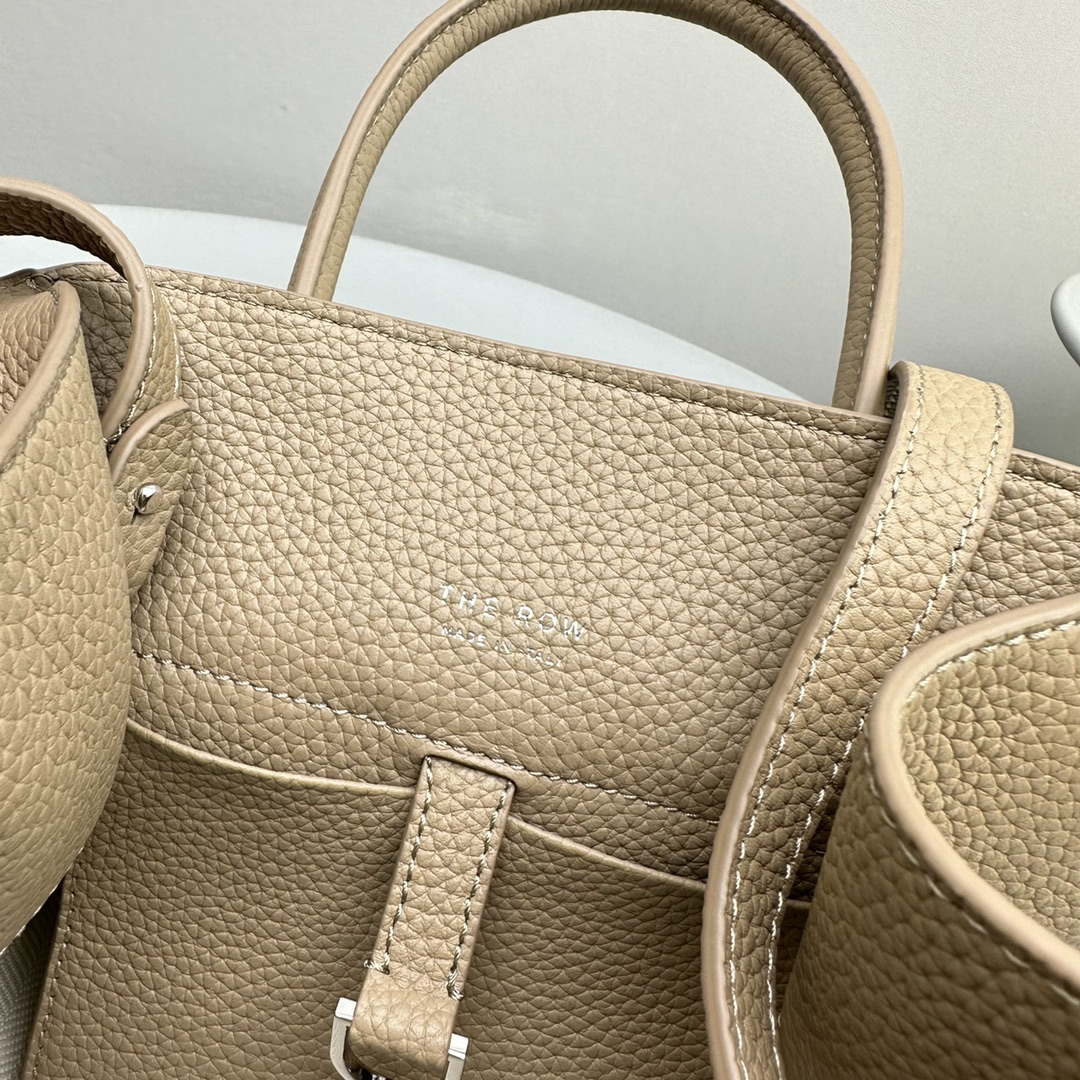 The Row Calfskin Soft Margaux 10 Bag THR153678 Apricot