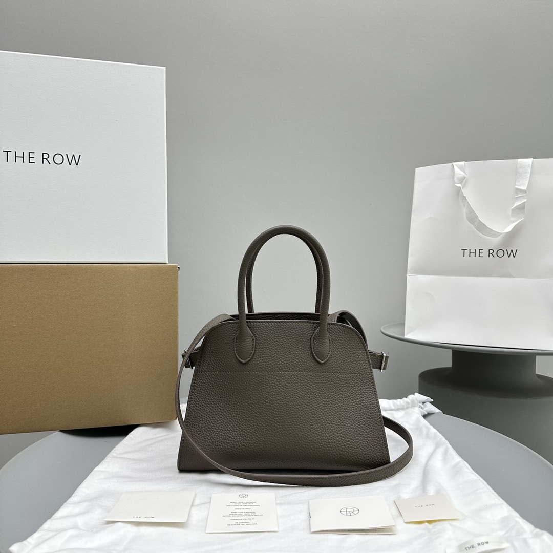 The Row Calfskin Soft Margaux 10 Bag THR153678 Grey