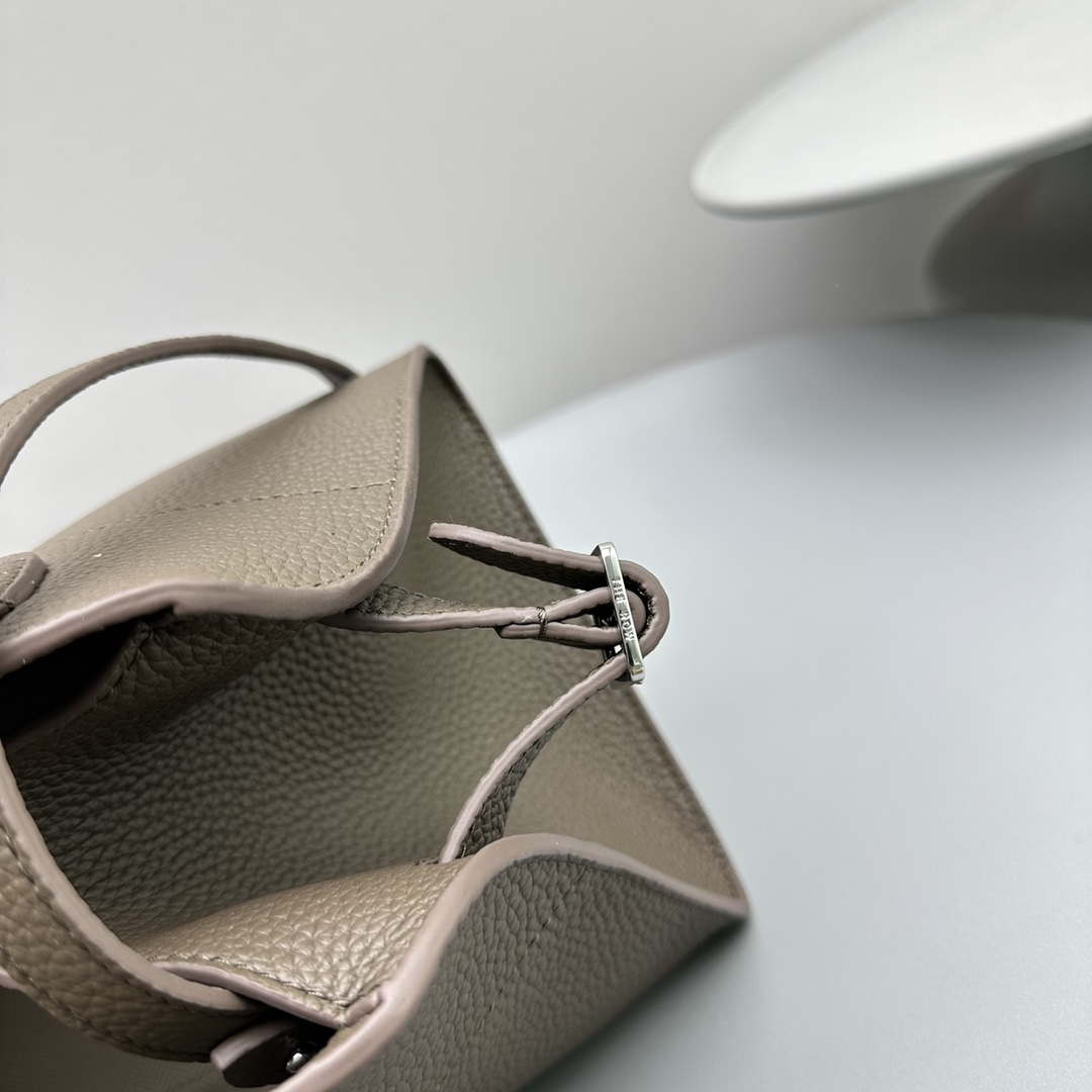The Row Calfskin Soft Margaux 10 Bag THR153678 Grey