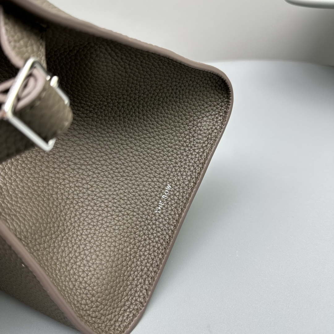 The Row Calfskin Soft Margaux 10 Bag THR153678 Grey