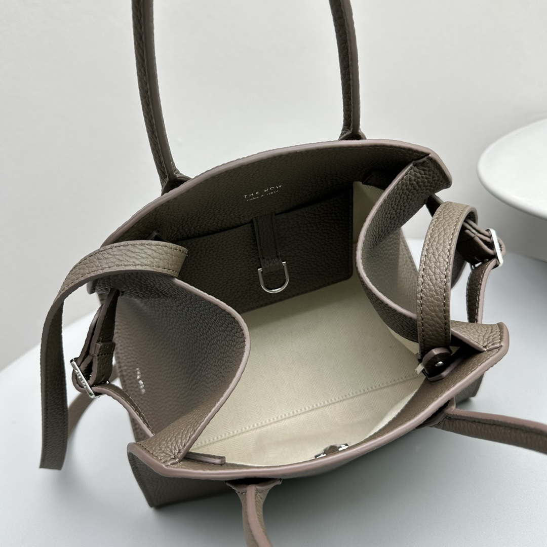 The Row Calfskin Soft Margaux 10 Bag THR153678 Grey