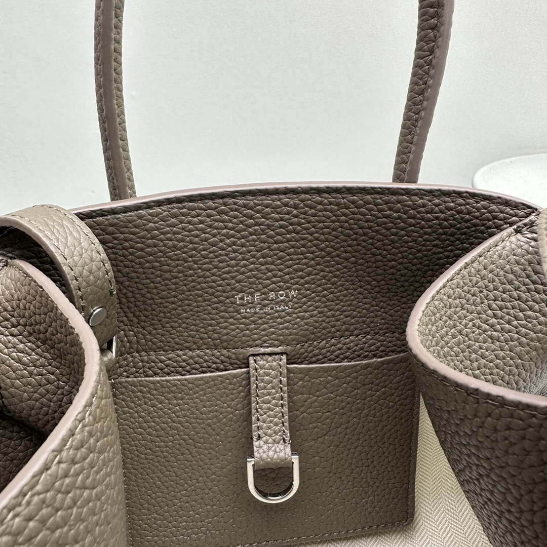 The Row Calfskin Soft Margaux 10 Bag THR153678 Grey