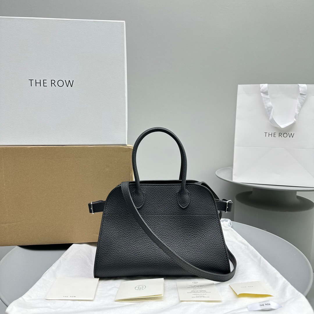 The Row Calfskin Soft Margaux 10 Bag THR153678 Black