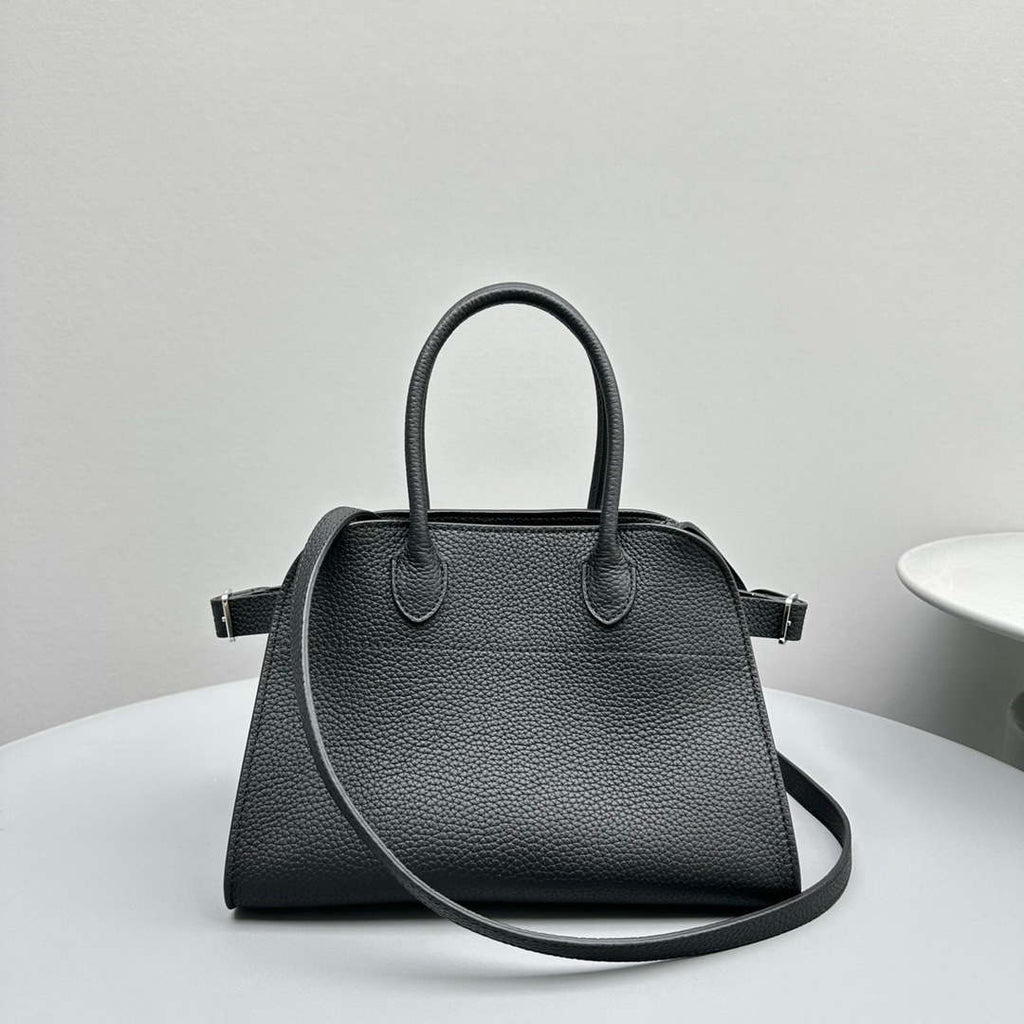 The Row Calfskin Soft Margaux 10 Bag THR153678 Black