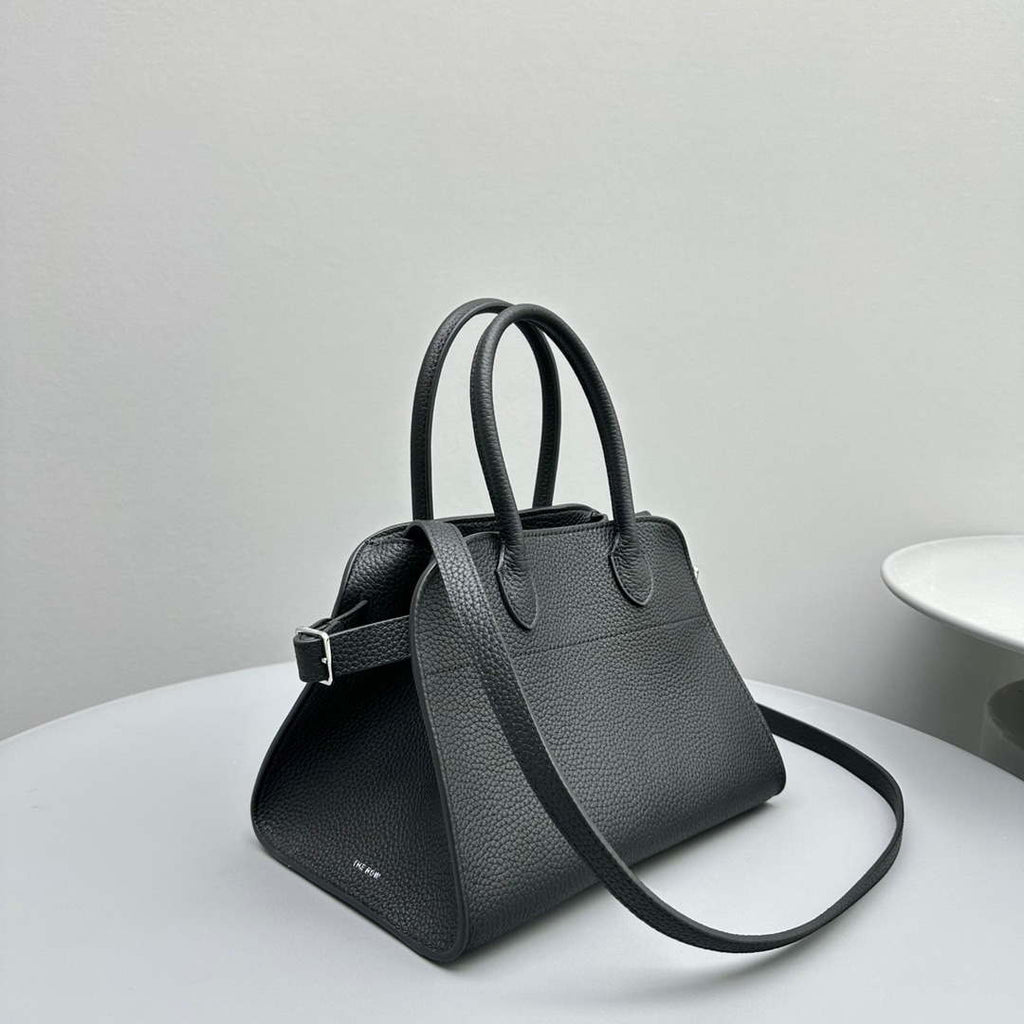 The Row Calfskin Soft Margaux 10 Bag THR153678 Black