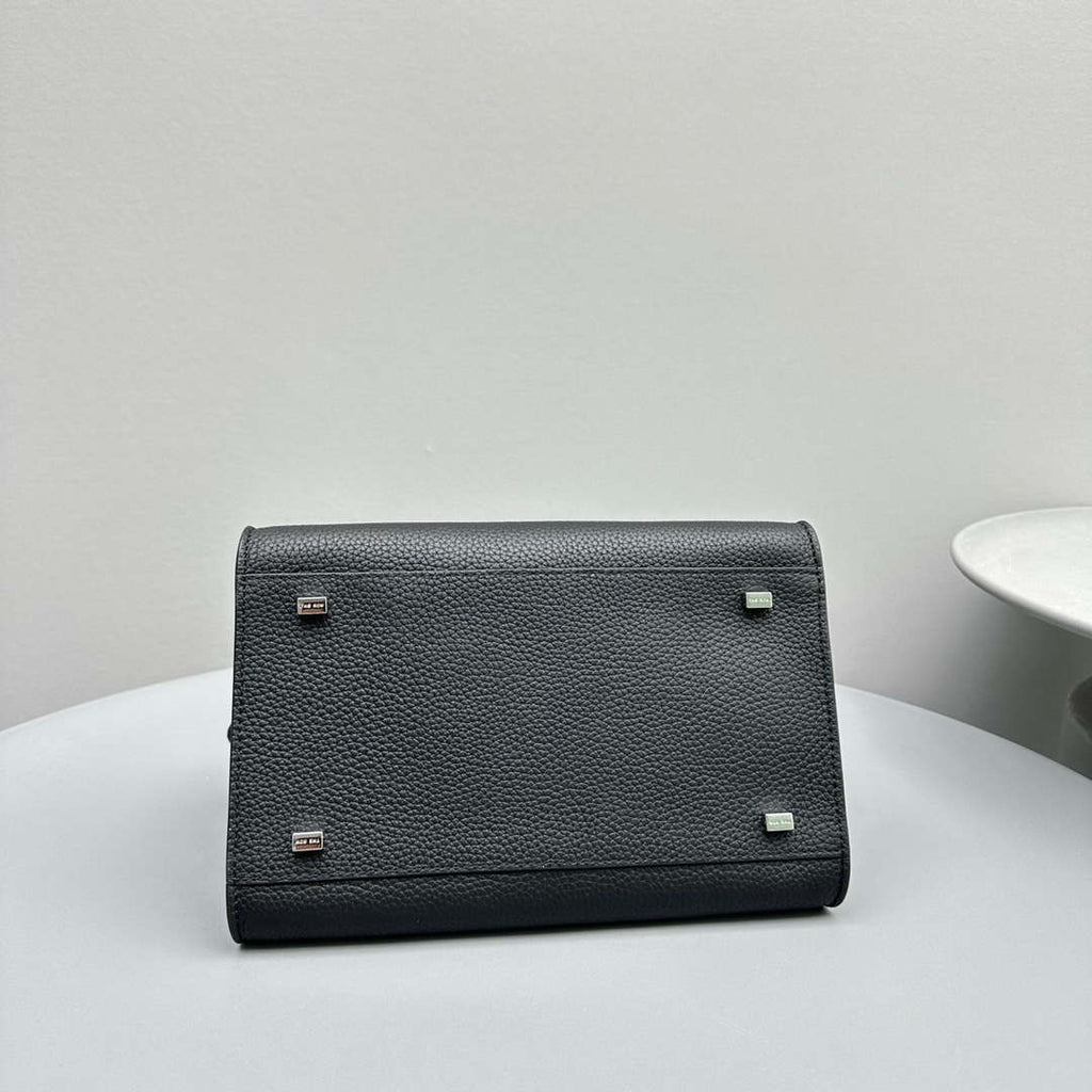 The Row Calfskin Soft Margaux 10 Bag THR153678 Black