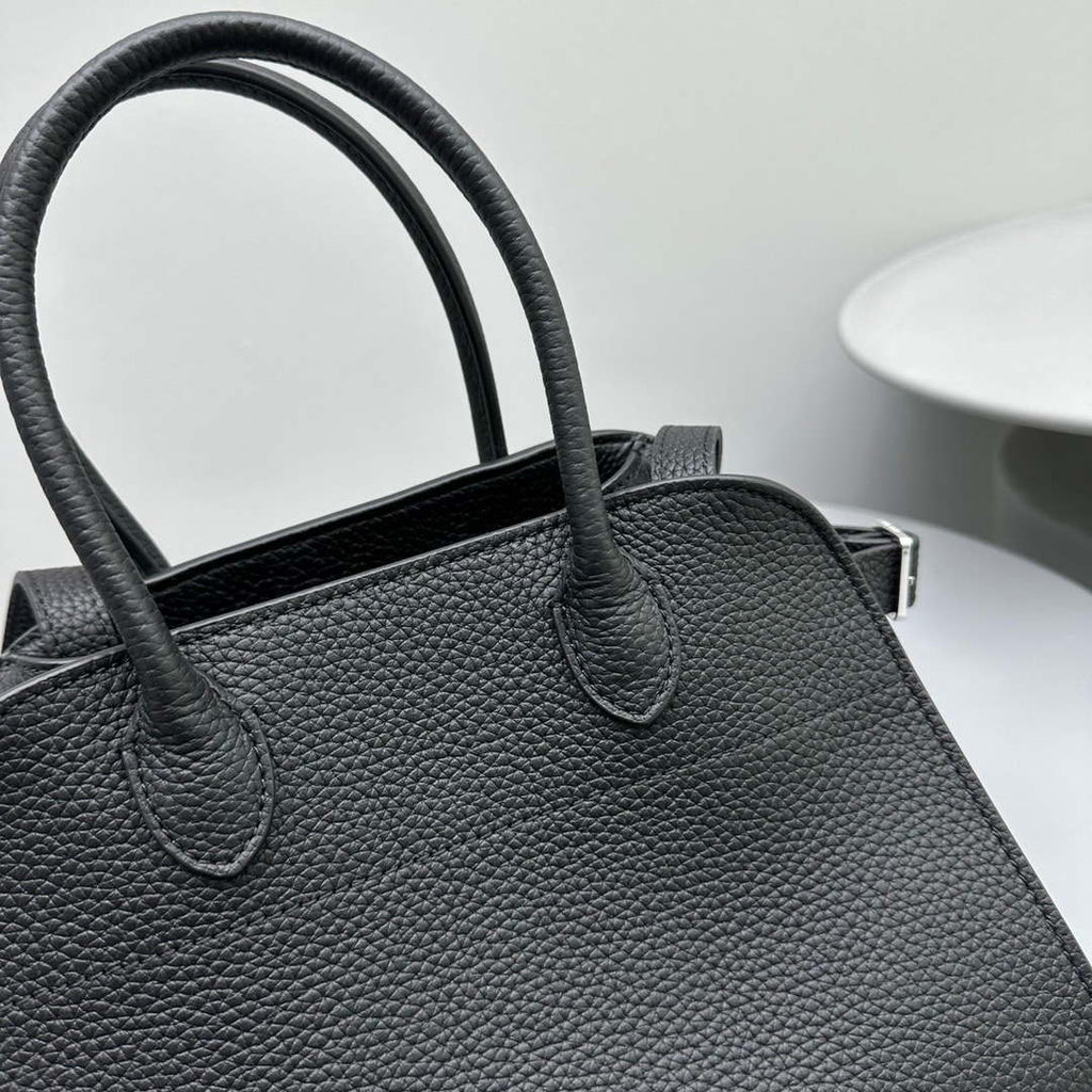 The Row Calfskin Soft Margaux 10 Bag THR153678 Black