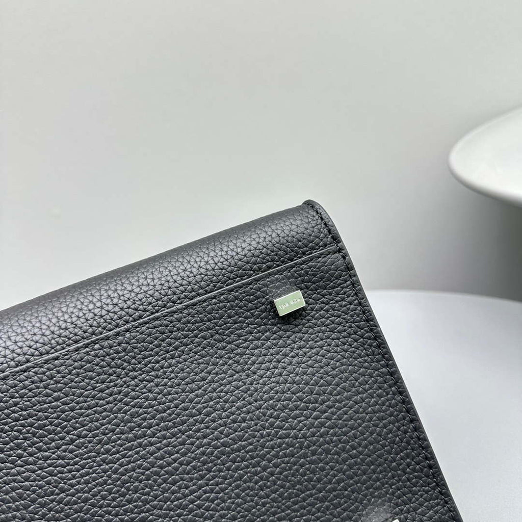 The Row Calfskin Soft Margaux 10 Bag THR153678 Black