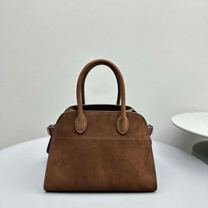 The Row Suede Soft Suede Margaux 10 Bag THR153678 Brown - Default Title - View 3