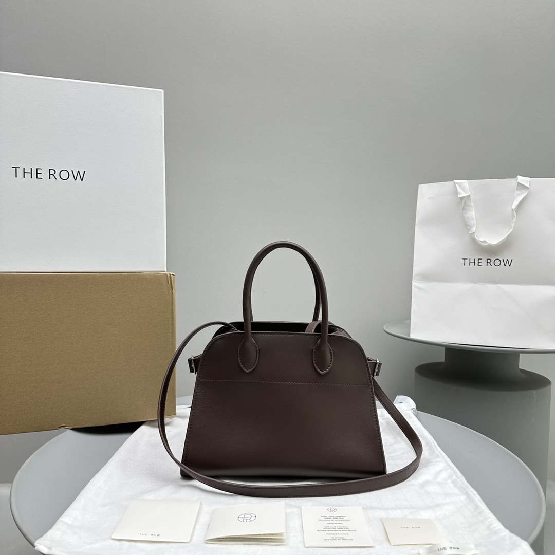 The Row Calfskin Soft Margaux 10 Bag THR153678 Dark Brown - Default Title - View 1