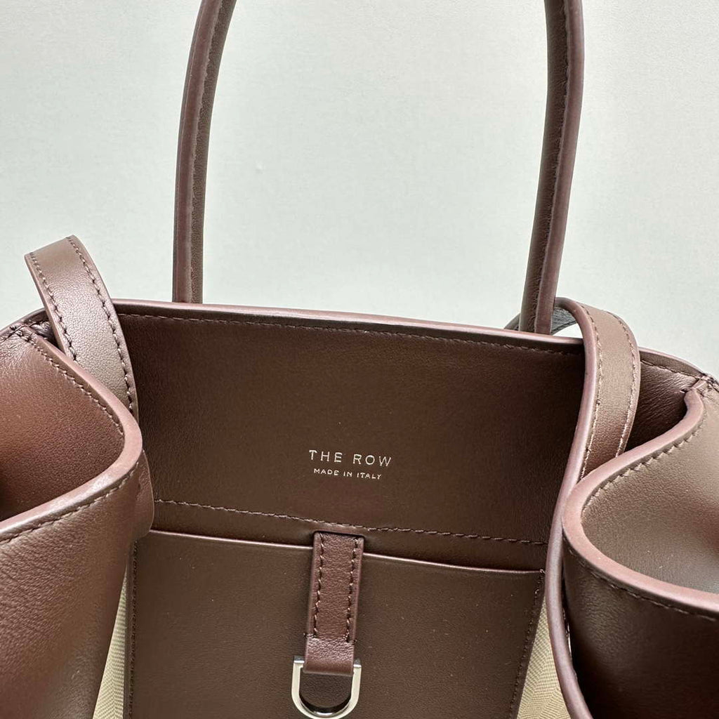 The Row Calfskin Soft Margaux 10 Bag THR153678 Dark Brown
