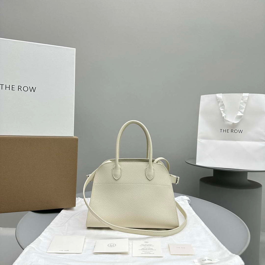 The Row Calfskin Soft Margaux 10 Bag THR153678 White