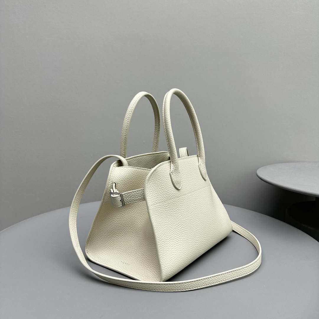 The Row Calfskin Soft Margaux 10 Bag THR153678 White