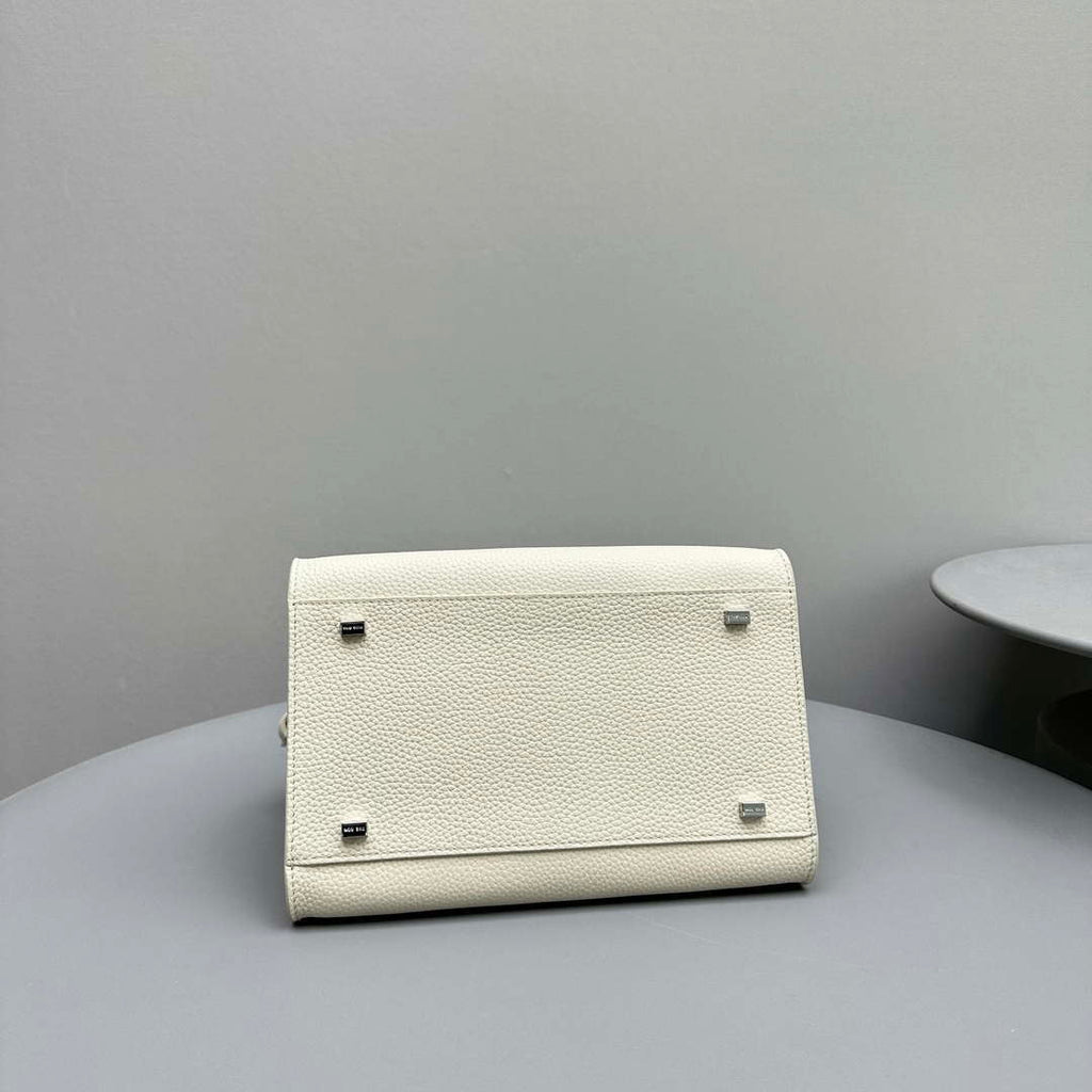 The Row Calfskin Soft Margaux 10 Bag THR153678 White