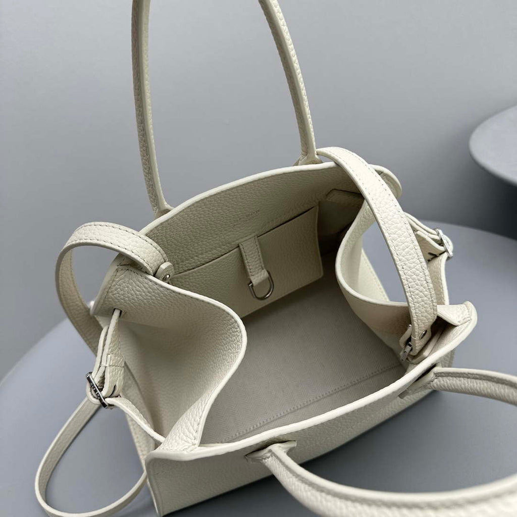 The Row Calfskin Soft Margaux 10 Bag THR153678 White
