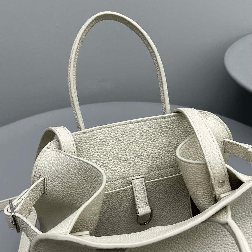 The Row Calfskin Soft Margaux 10 Bag THR153678 White