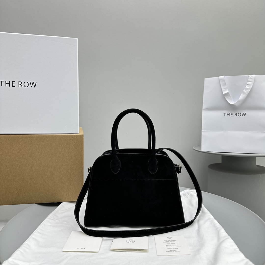 The Row Suede Soft Suede Margaux 10 Bag THR153678 Black - Default Title - View 1