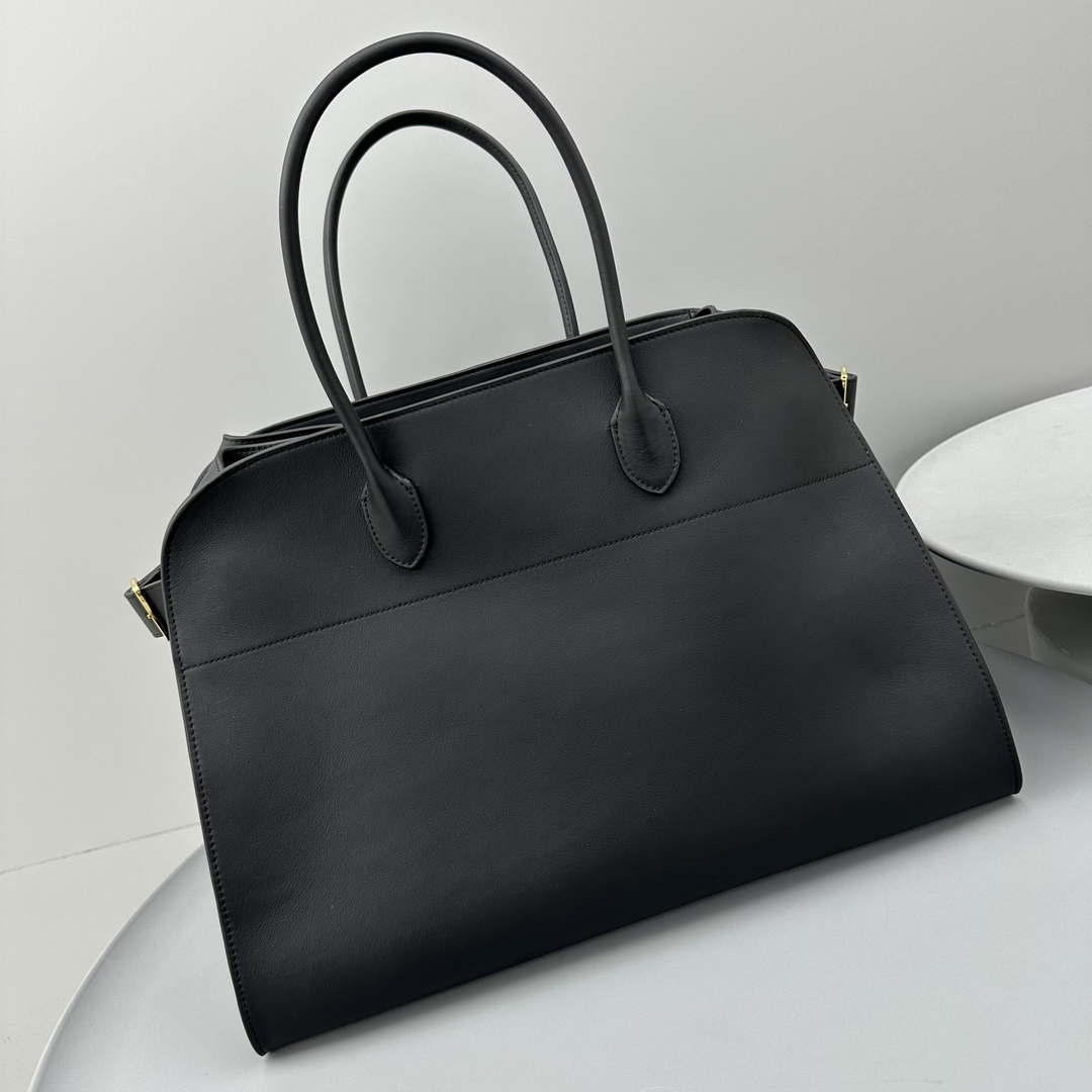 The Row THR116945 Smooth Calfskin Soft Margaux 17 Top Handle Bag T11010