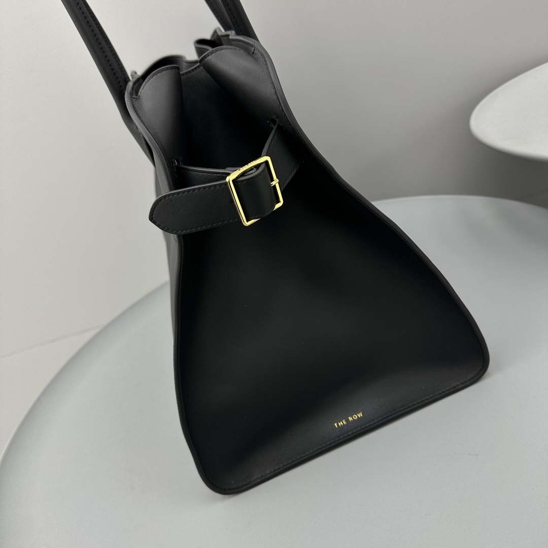 The Row THR116945 Smooth Calfskin Soft Margaux 17 Top Handle Bag T11010