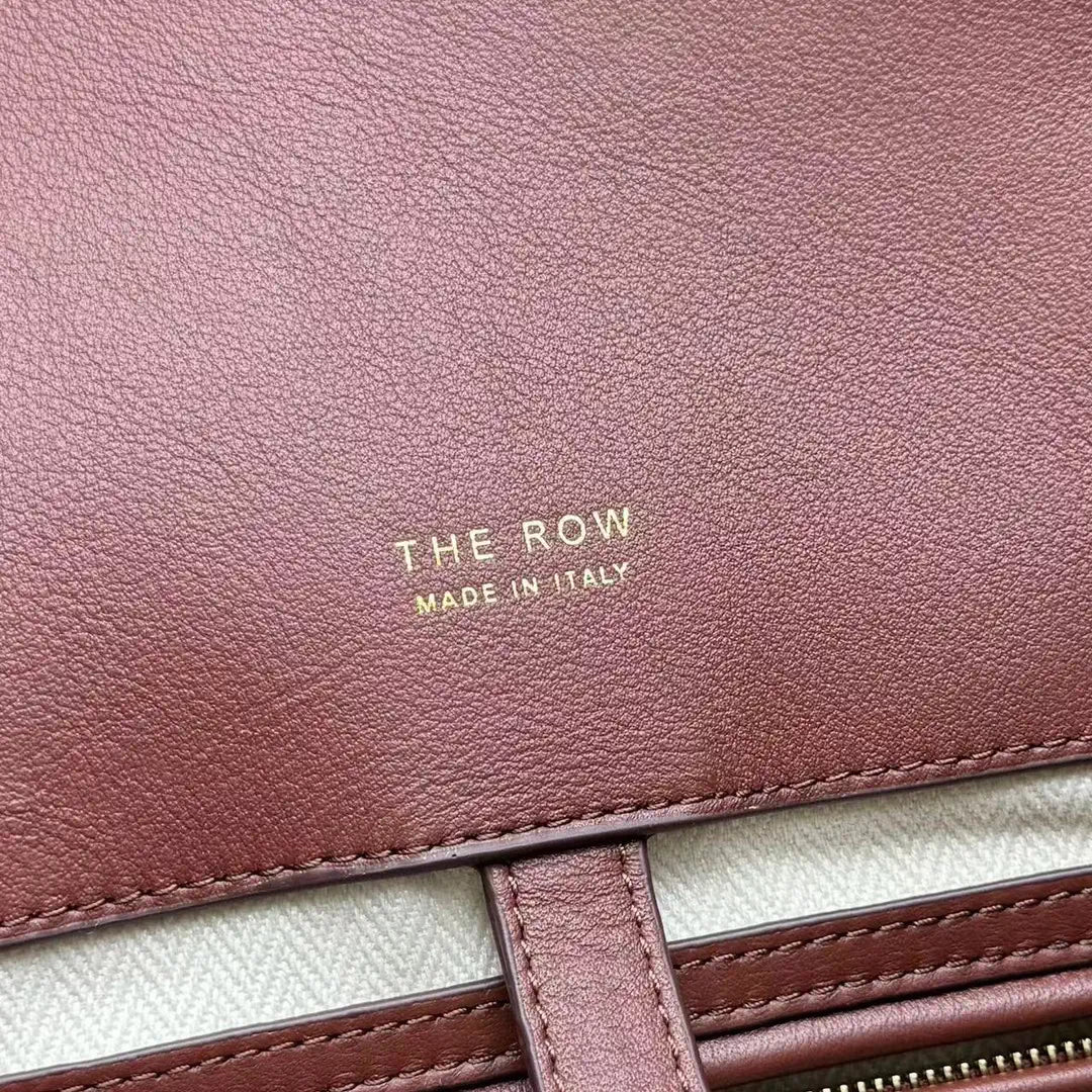 The Row THR116945 Smooth Calfskin Soft Margaux 17 Top Handle Bag T11011