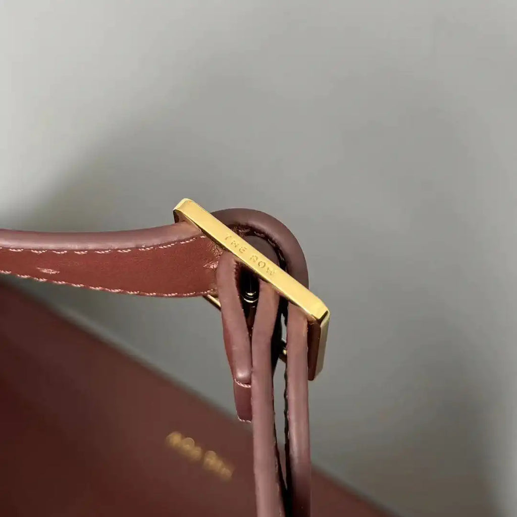 The Row THR116945 Smooth Calfskin Soft Margaux 17 Top Handle Bag T11011