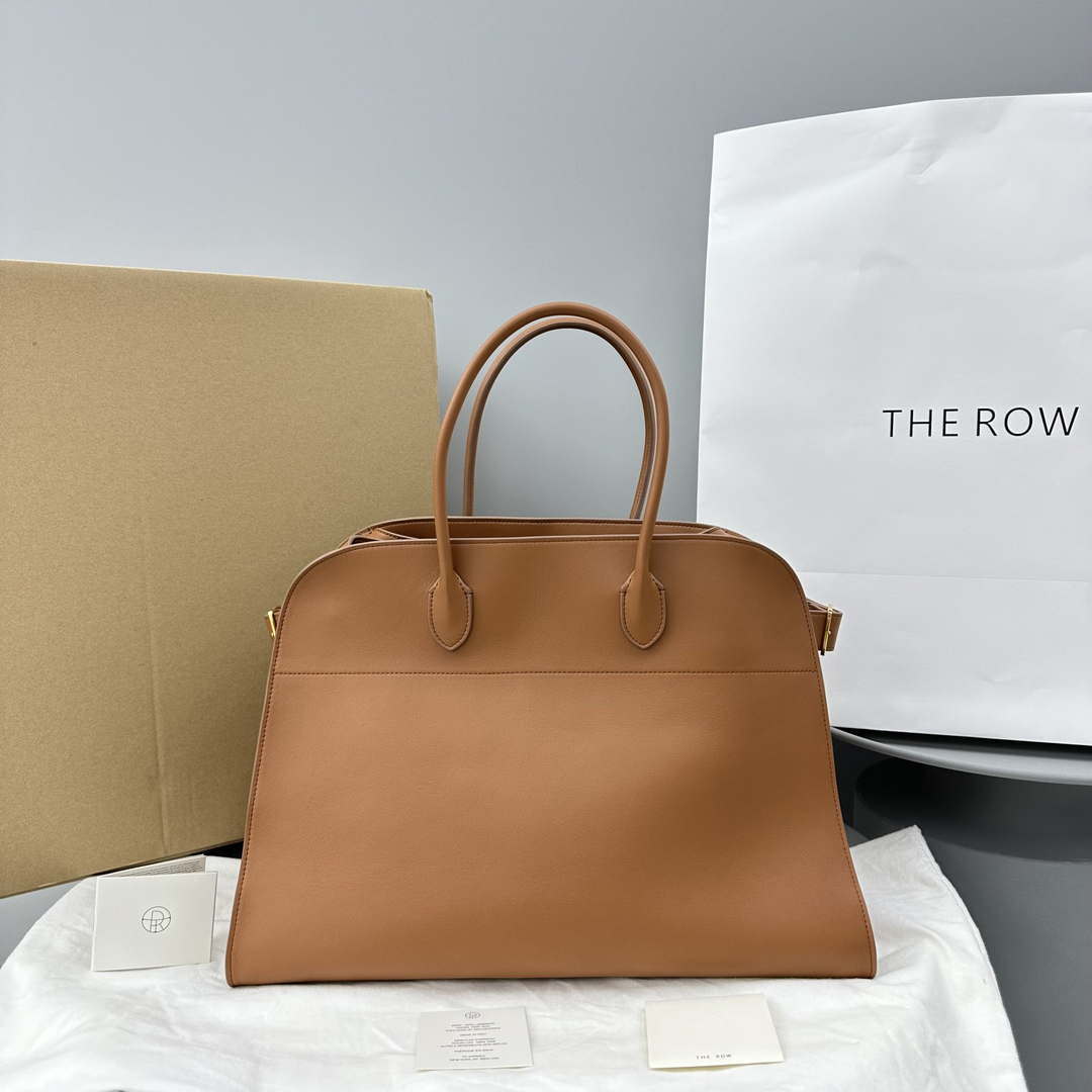 The Row THR116945 Suede Soft Margaux 17 Top Handle Bag T11002